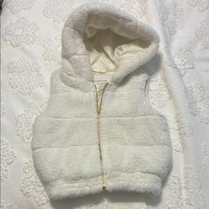 Janie and Jack White Hooded Vest